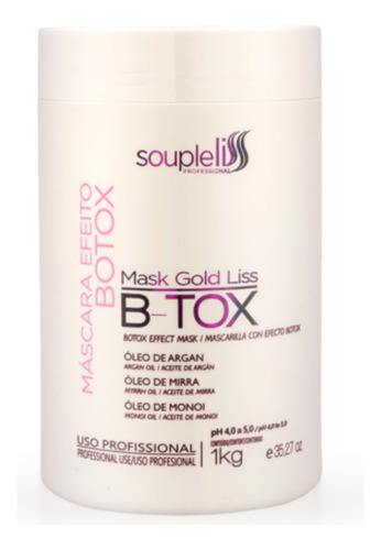 Mask Gold Liss B-tox Máscara Com Efeito Btox Souple Liss 1k