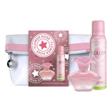 Perfume Mujer Flower Rose 40ml + Desodorante + Bolso Porta Cosmeticos