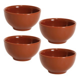 4 Tigelas Bowl Para Caldo Verde Porcelana Refratária 500ml
