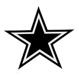 Pegatina De Pvc Con Diseño De Estrella De Cowboys | Negro | 