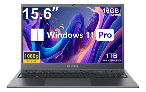 Laptop Zenaero 15.6 16gb Ram 1tb Nvme Ssd, 12.° Intel Alder 