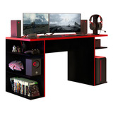 Mesa Para Computador Gamer Madesa 9409 Preto/vermelho