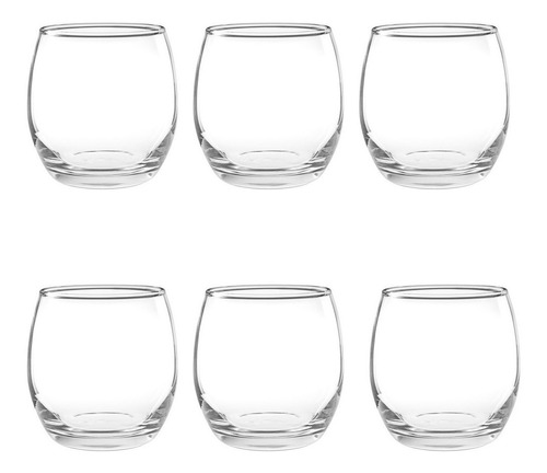 Vaso Whisky Vidrio Vela Cristar Mikonos Bajo Corto 343ml X6 Color Transparente