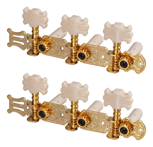 Guitarra Clásica String Tuner 1 Par Gold Pair