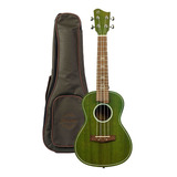 Ukelele Concierto Bamboo Verde U-23 Tierra Con Funda Pua