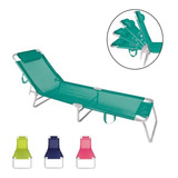 Cadeira Espreguiçadeira Praia Alumínio Reclinável - Mor