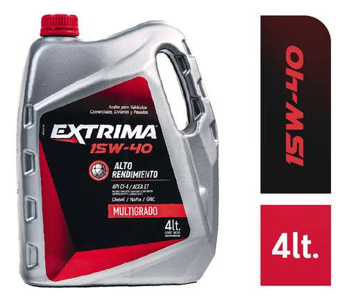 Lubricante Diesel Extrima Liviano-pesados 15w40 4lts