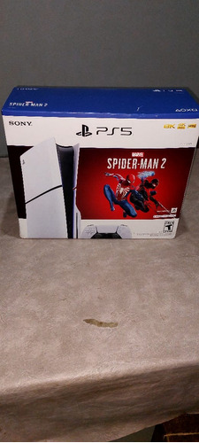 Sony Playstation 5 Slim 1tb Spiderman 2 Color Blanco Digital