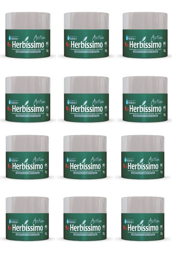 12 Desodorante Creme Antitranspirante Action Herbissimo 55g