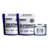 Bcaa Super 6:1:1 Em Pó 300g + Glutamina 300g + Creatina 300g