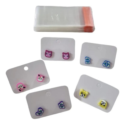 Etiquetas Para Aretes, 3.5x5.2 Cm Color Blanco mate | MercadoLibre