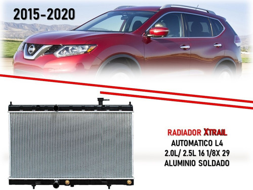 Radiador Automático Aluminio Soldado Xtrail 2015-2020