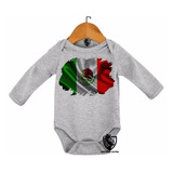 Body Bebê Criança Roupa Nenê Bandeira Mexico Mexicano