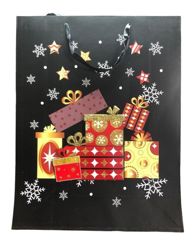 Bolsas De Regalo De Navidad 40x31x12cm Pack De 3 Unidades