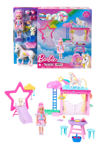 Barbie A Touch Of Magic Set De Juego Chelsea Y Pegasus