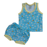 Pijamas Estampados De Verão Leve E Confortáveis Para Bebê 