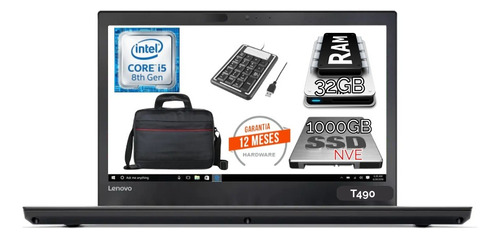 Notebook Lenovo T490 I5-8265 32gbram 1tbssd Nve Factura G12m