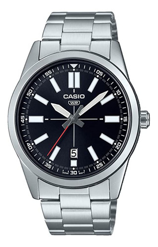 Reloj De Pulsera Casio Mtp-vd02d-1eudf, Analógico, Para Hombre, Con Correa De Acero Inoxidable Color