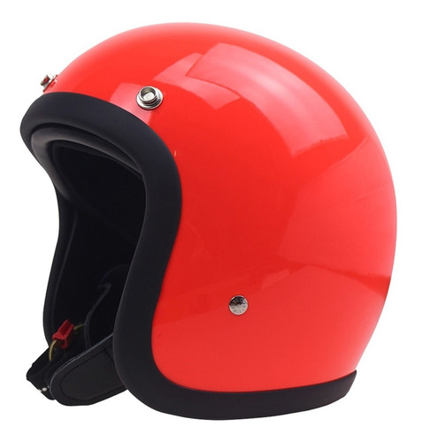 Casco De Motocicleta De Cara Abierta De Fibra De Vidrio