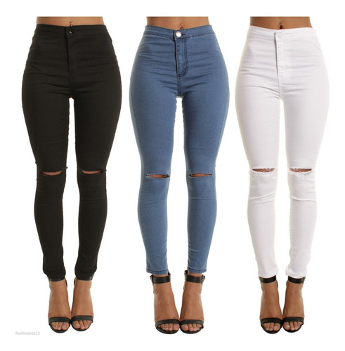 Pantalón Leggins Tipo Jeans Elástico Comodos Para Mujer