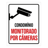 Placa Condomínio Monitorado Câmeras Ml3778 27x35