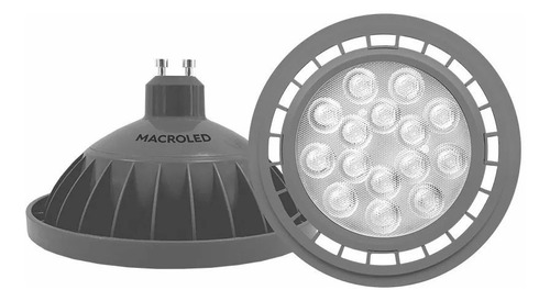 Lampara Led Ar111 Pvc 11w Led Gris 220v Gu10