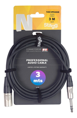 Cable Para Audio Balanceado Stereo Plug A Cannon Macho 6 Mts