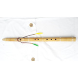 Flauta Nativa Americana De Bambú + Boquilla De Madera Key #f