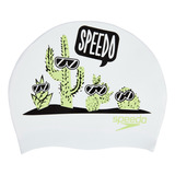 Gorra Natación Speedo Slogan Junior Silicona Varias Color Cactus 051 Diseño De La Tela Estampado