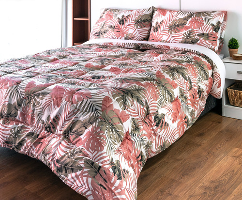 Acolchado Edredon 2 Plazas Y 1/2 Estampados Reversibles