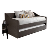 Mueble Cama Diamond Suede Chocolate Twins Literas Camas Ind.