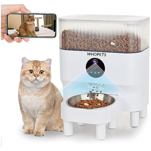 Whdpets - Dispensador Automático De Comida Para Gatos Con Cá