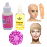 Kit Cola E Removedor P/ Lace + Wig Cap + Faixa Band + Touca