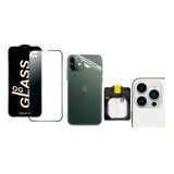 Vidrio Completo + Hidrogel Trasero + Camara Para iPhone 