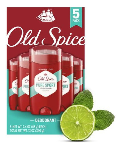 Old Spice Desodorante X5 Scent Fragancia Pure Sport
