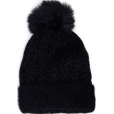 Touca De Lã Gorro Feminina Com Pompom Dentro Forrada Lisa86