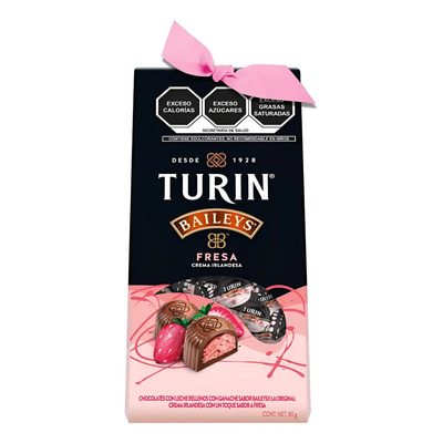 Chocolate Turín Sabor Fresa Baileys 80g Turín fresa baileys con relleno ganache fresa caja | MercadoLibre