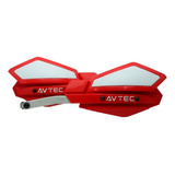 Protetor De Mão Com Alma De Aluminio Avtec Vermelho/branco Motocross Trilha