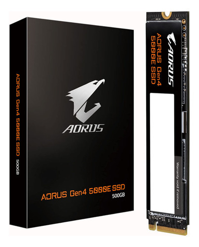 Disco Solido Interno Ssd Nvme M.2 M2 Aorus Gen4 500gb Pcie 3 Color Negro