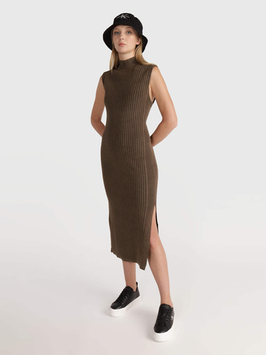 Vestido Café De Calvin Klein Mujer