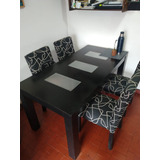 Juego De Comedor + 6 Silla Chenille