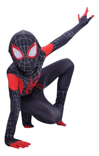 Disfraz De Spiderman Miles Morales Cosplay Para Niños
