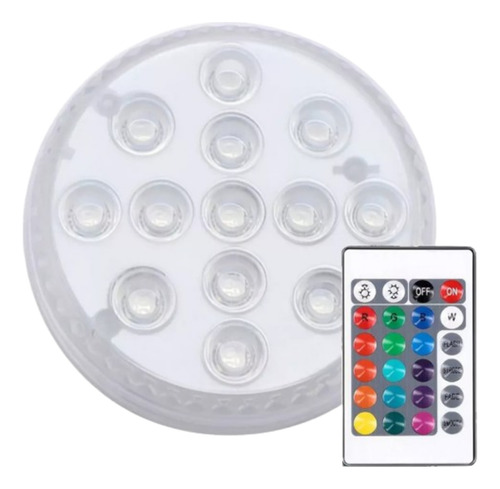 Luminaria Luz Led Flotante 13 Leds Rgb Exterior Con Control