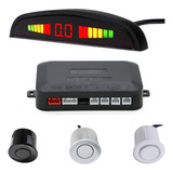 Sensor De Estacionamiento Trasero, 4 Sensores, Pantalla, Colores, Sonido, Led, Color Negro