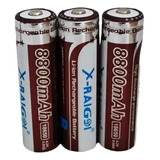 Baterías Pilas 18650 Recargables Kit X3 Cilíndricas 8800mah