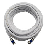 Fio Antena  Coaxial Rg06 Branco Montado (20m)