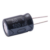 Kit 100 Peças Capacitor Eletrolítico 100uf 50v 105°c 8x12mm