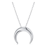 Collares De Luna Creciente De Plata De Ley 925 Para Mujer, C