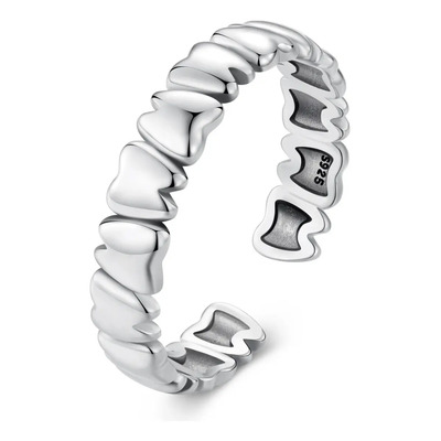 Anillo Chulada, Muelas Dentista, Plata .925 Ajustable, P0532 Color Plateado Talla Ajustable