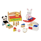 Sylvanian Families Caixa De Brinquedos Bebê Pande E Coelho